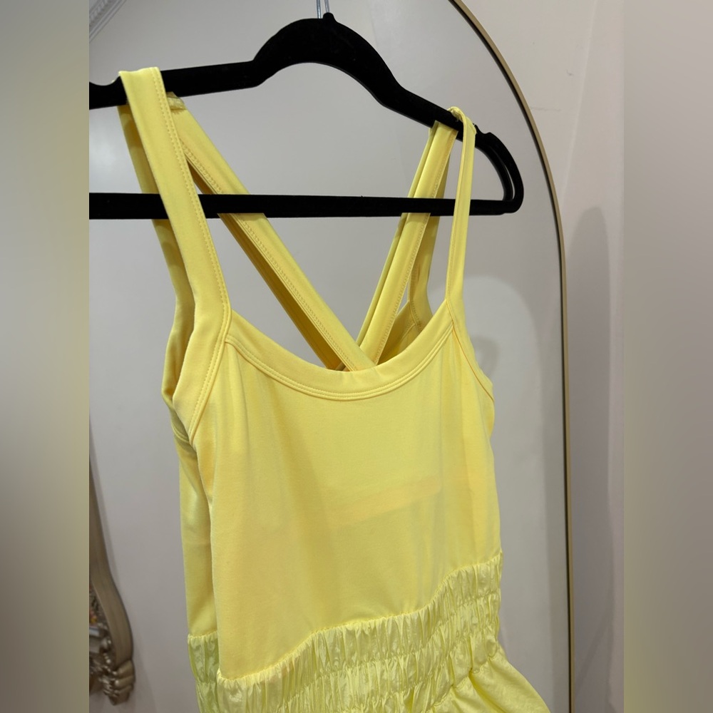 Free people movement Way Home skort romper in Lemon Verbena Medium - Picture 7 of 13